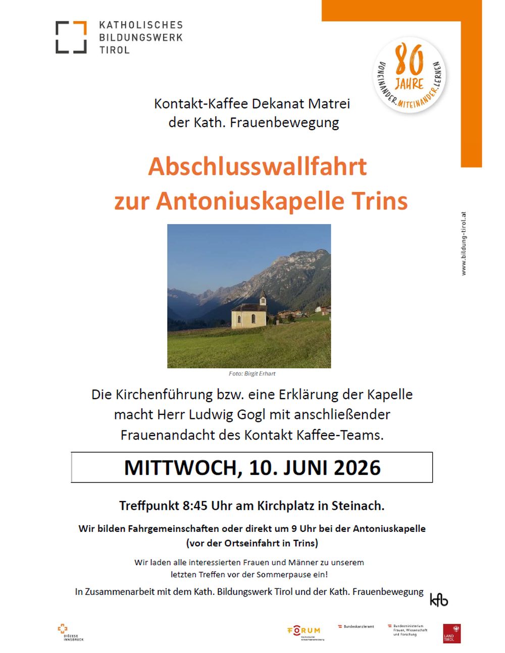 2026 06 10 Kontaktkaffee Abschlusswallfahrt
